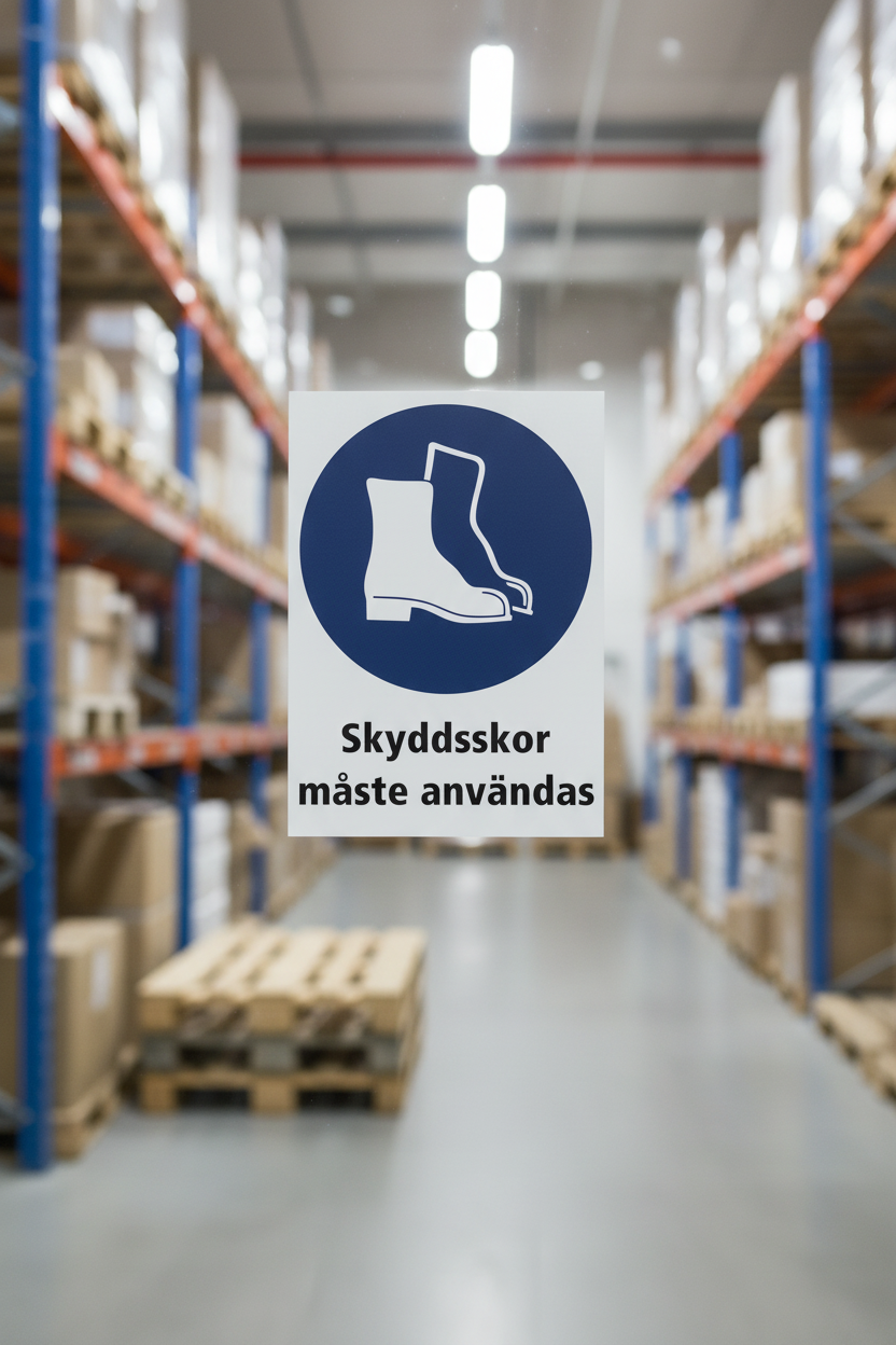 Dekal skyddsskor måste användas