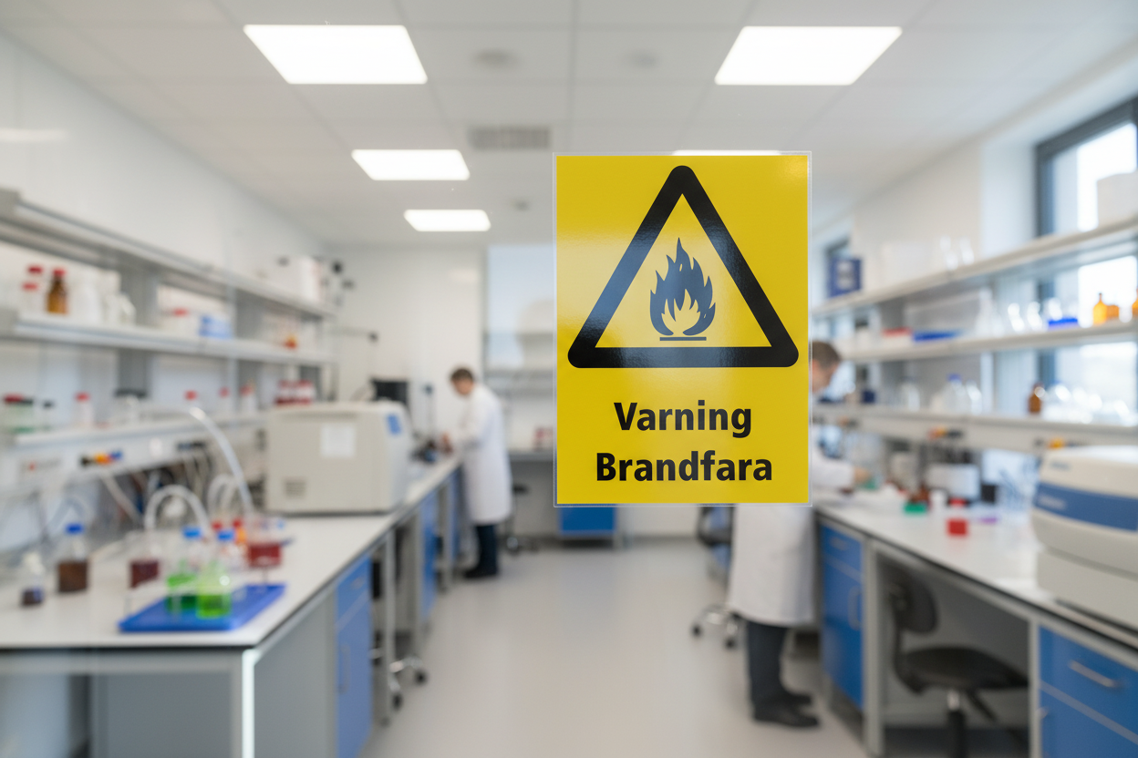 Varningsdekal brandfara
