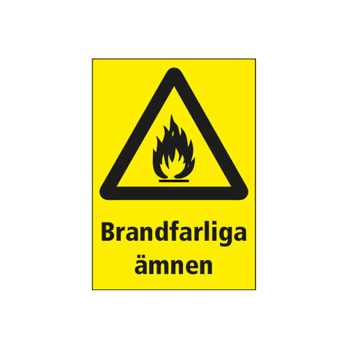 Varningsdekal Brandfarliga ämnen