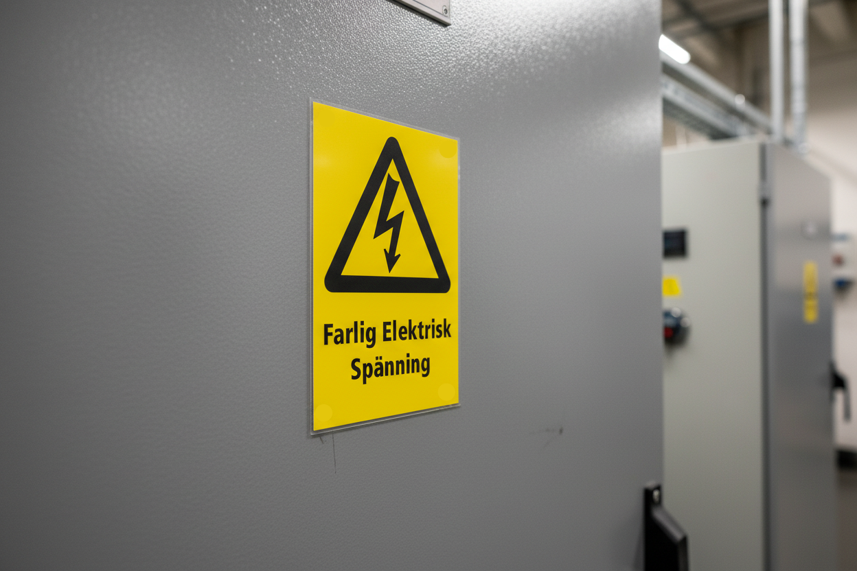 Varningsdekal Farlig elektrisk spänning