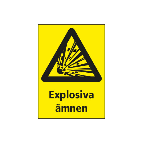 Varningsdekal Explosiva ämnen