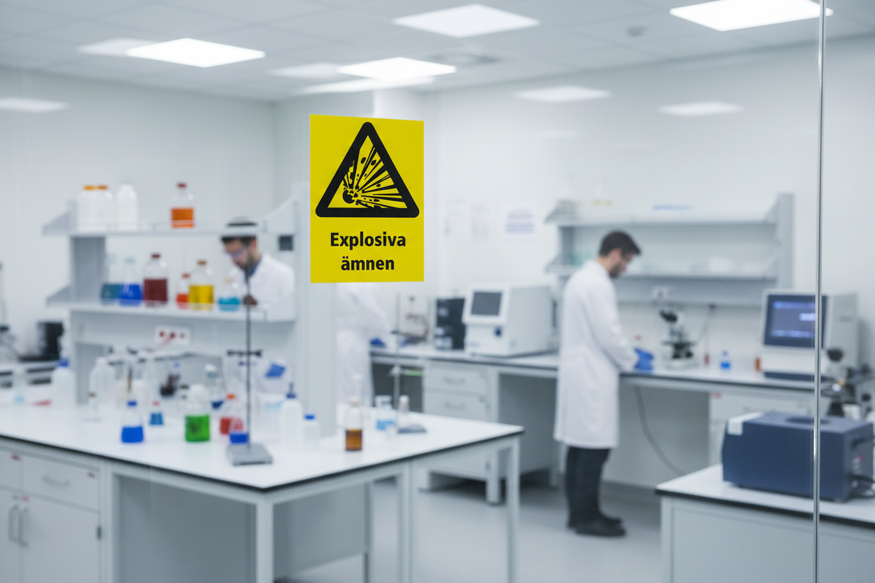 Varningsdekal Explosiva ämnen