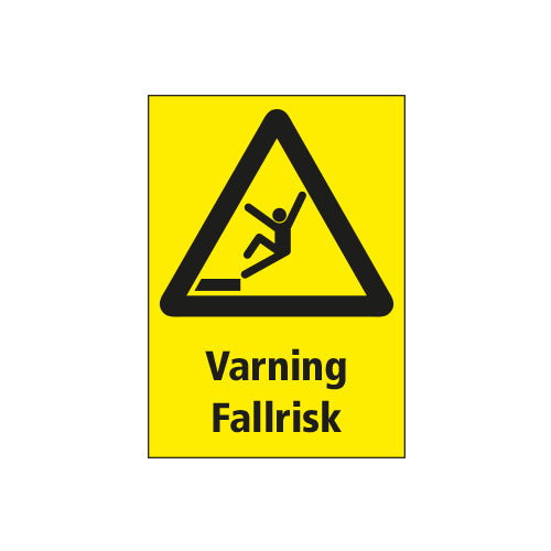Varningsdekal Fallrisk