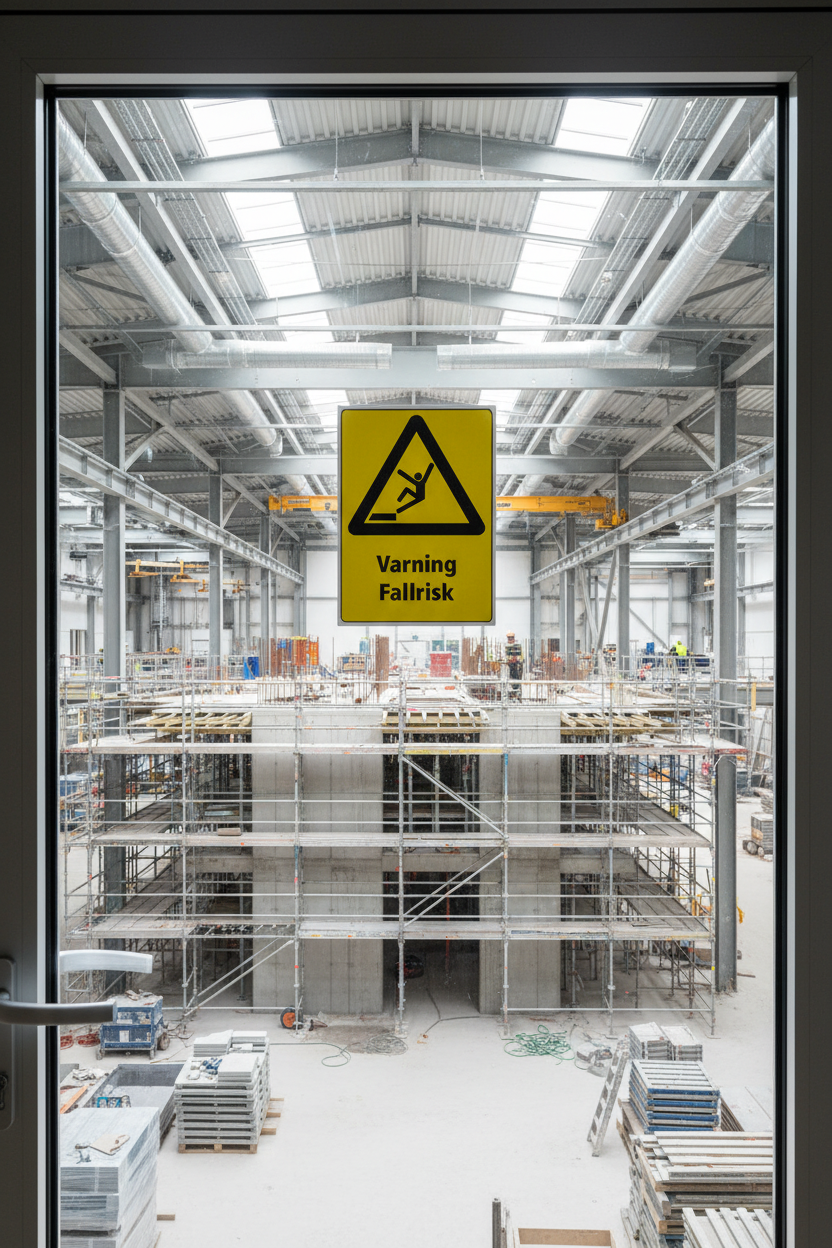 Varningsdekal fallrisk