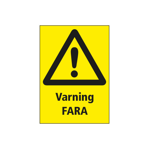 Varningsdekal Fara