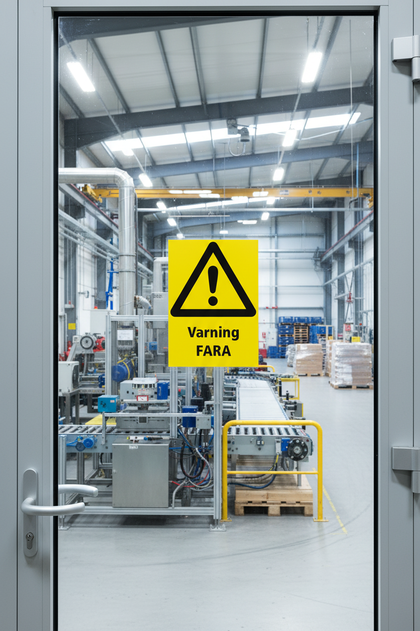 Varningsdekal fara