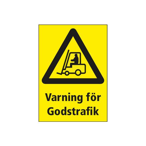 Varningsdekal Godstrafik