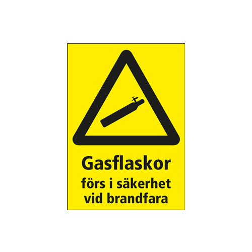 Varningsdekal Gasolflaskor