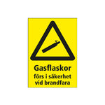 Varningsskylt Gasflaskor