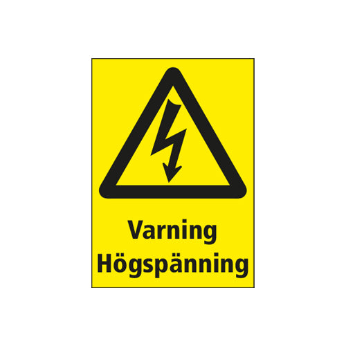 Varningsdekal Högspänning