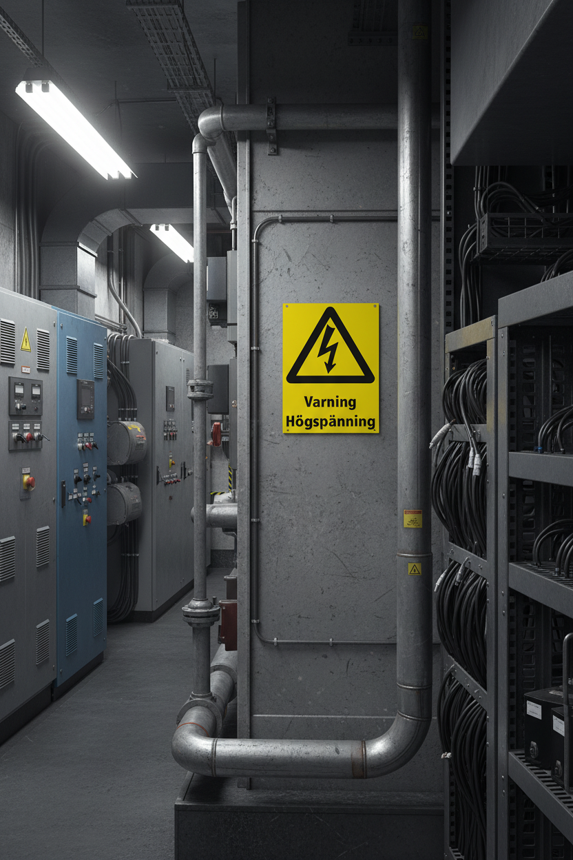 Varningsskylt högspänning