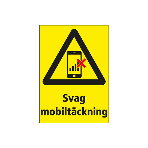 Varning svag mobiltäckning
