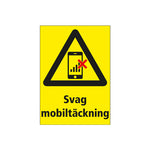 Varning svag mobiltäckning