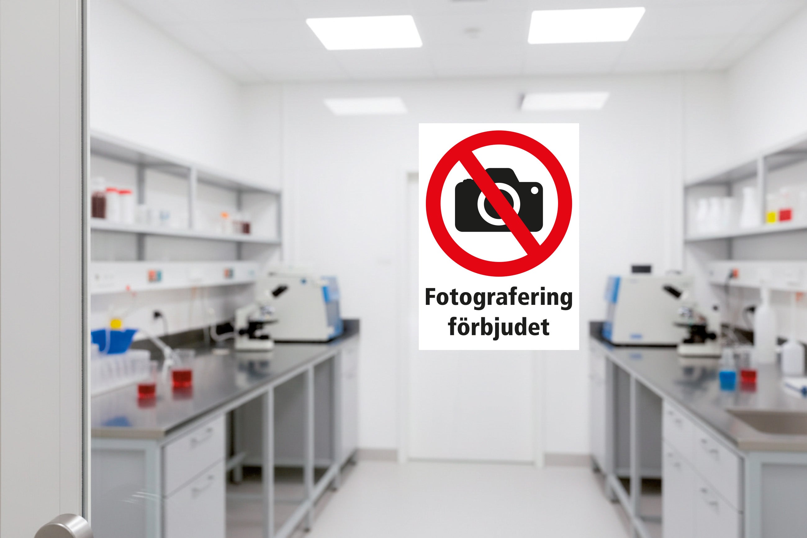 Dekal fotografering förbjudet